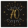 70-es számos születésnapi arany glitteres parti szalvéta 10 db-os