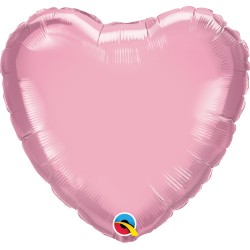 18 inch-es Gyöngyház Rózsaszín - Pearl Pink Szív Fólia Lufi