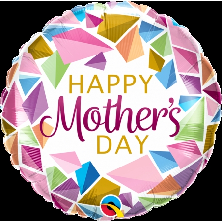 Színes Anyák napi héliumos fólia lufi - Happy Mother's Day felirattal