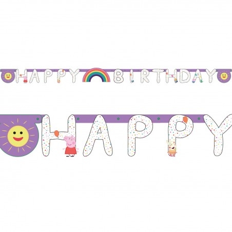 Peppa malacos születésnapi parti felirat