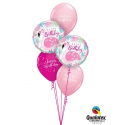 Flamingós születésnapi héliumos luficsokor