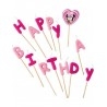 Minnie egér szülinapi gyertya - Happy Birthday - rózsaszín