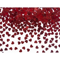 Piros szív konfetti - 5 mm-es
