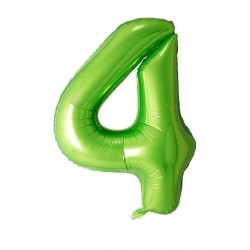Zöld 4-es szám formájú lufi