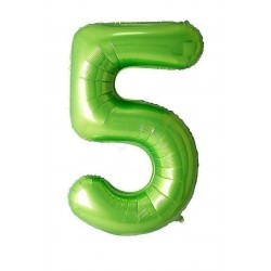 Zöld 5-ös szám formájú lufi