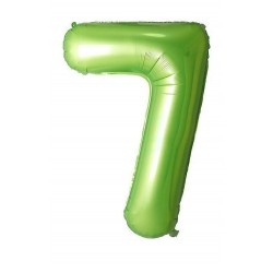 Zöld 7-es szám formájú lufi