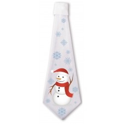 Hóember mintás nyakkendő karácsonyi ajándék