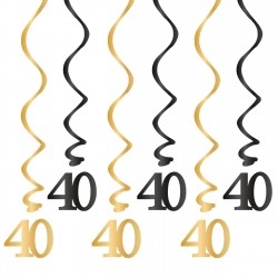 40-es számos függődekoráció arany-fekete