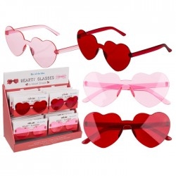 Szív alakú szemüveg rózsaszín vagy piros Valentin napra
