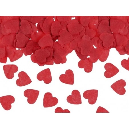 Piros szív alakú papír konfetti Valentin napra