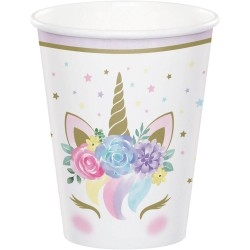 Unikornis parti pohár virágos unicorn baby