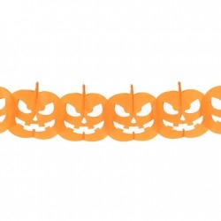 Halloween tökfejes füzér dekoráció 170 cm