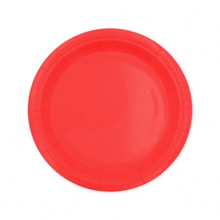Piros party tányér 6 db