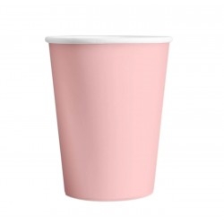 Rózsaszín papír pohár 220 ml 6 db