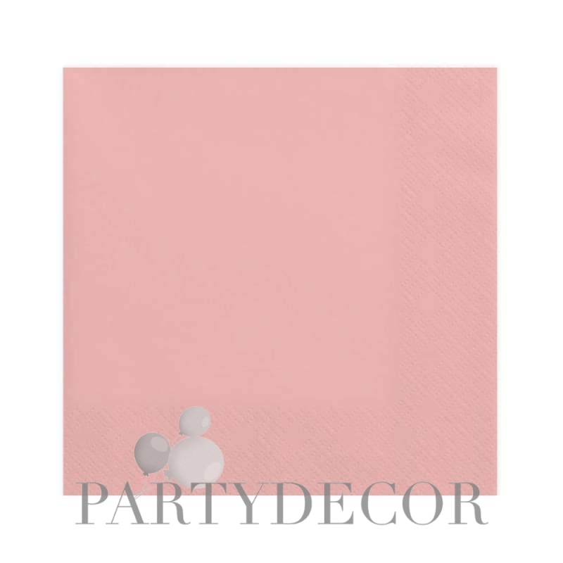 Rózsaszín papír szalvéta 33 cm x 33 cm 10 db