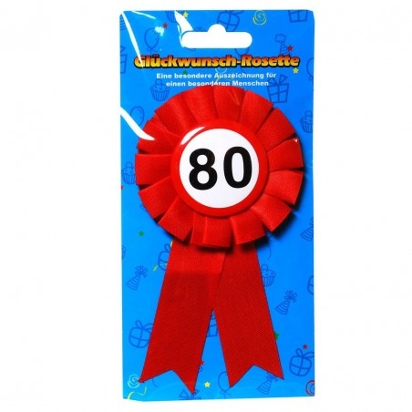 80. Születésnapi szalagos kitűző, sebességkorlátozós