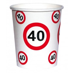 40-es születésnapi papír parti pohár 6 db-os