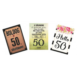 50-es számos születésnapi üveg címke